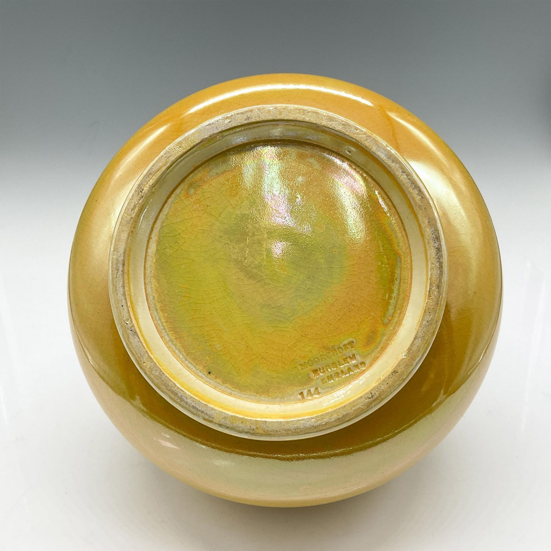 Moorcroft Burslem Pottery Vase, Yellow Lustreware - Image 3 of 3