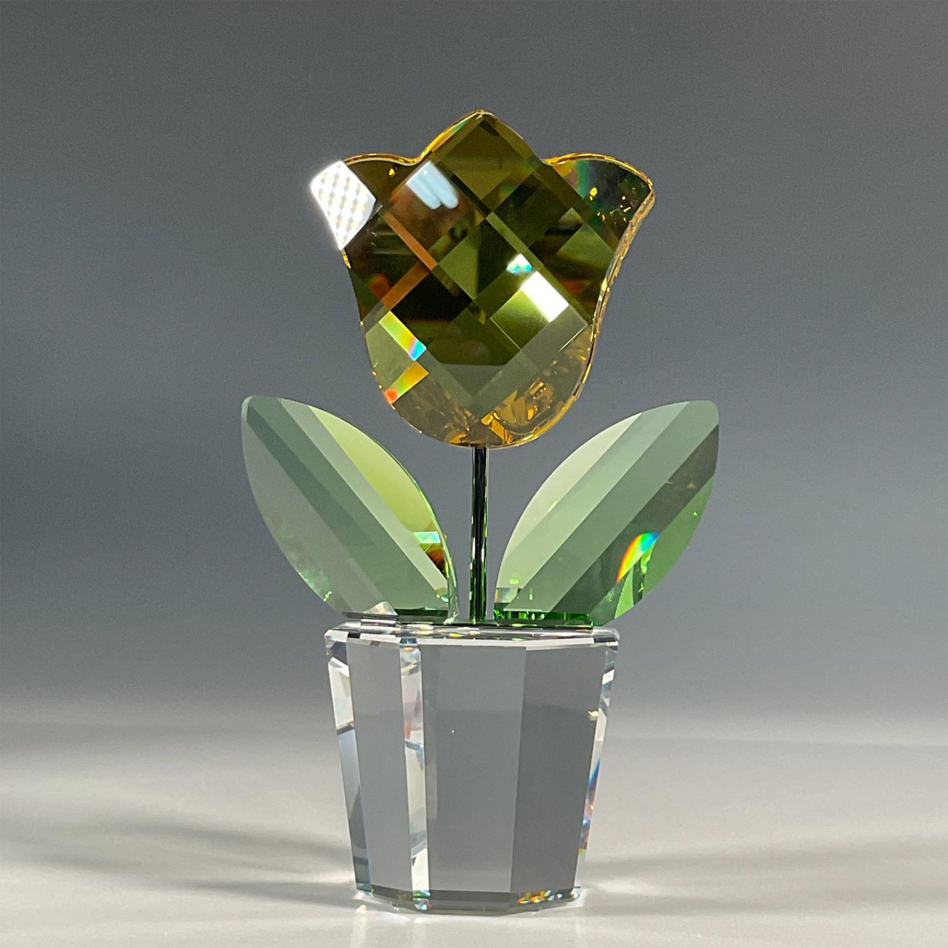 Swarovski Crystal Figurine, Yellow Tulip