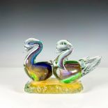 Murano Art Glass Ducks Sculpture