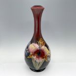 Moorcroft Pottery Flambe Lamp Base Vase, Orchid Design