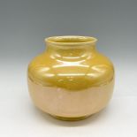 Moorcroft Burslem Pottery Vase, Yellow Lustreware