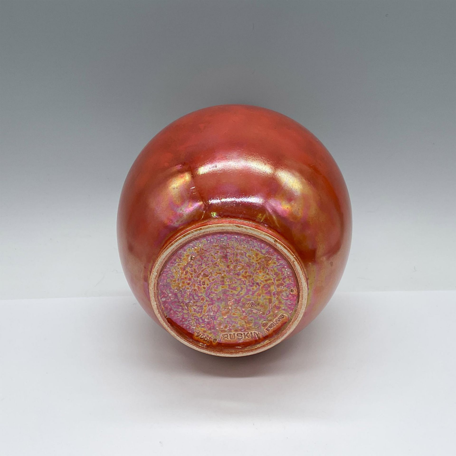 Ruskin Reddish-Orange Lustre Vase - Image 3 of 3