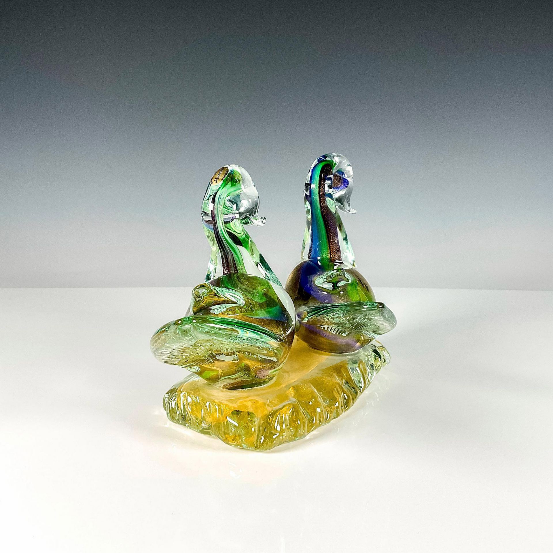 Murano Art Glass Ducks Sculpture - Image 3 of 4