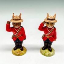 2pc Royal Doulton Bunnykins Figurines, Mounties