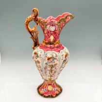 Italian Majolica Paneled Pitcher Vase