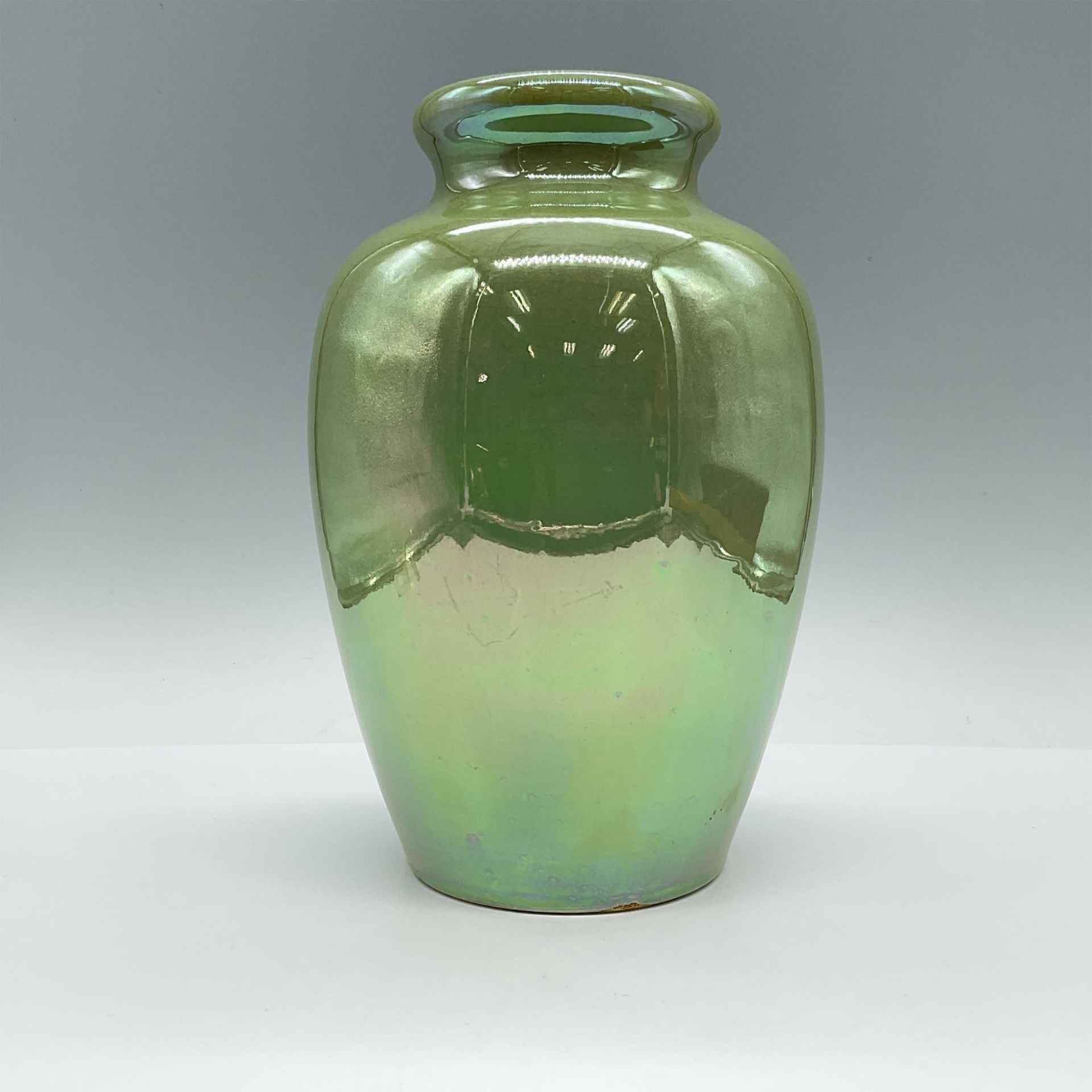 Moorcroft Pottery Green Lustreware Bulbous Vase - Image 2 of 3