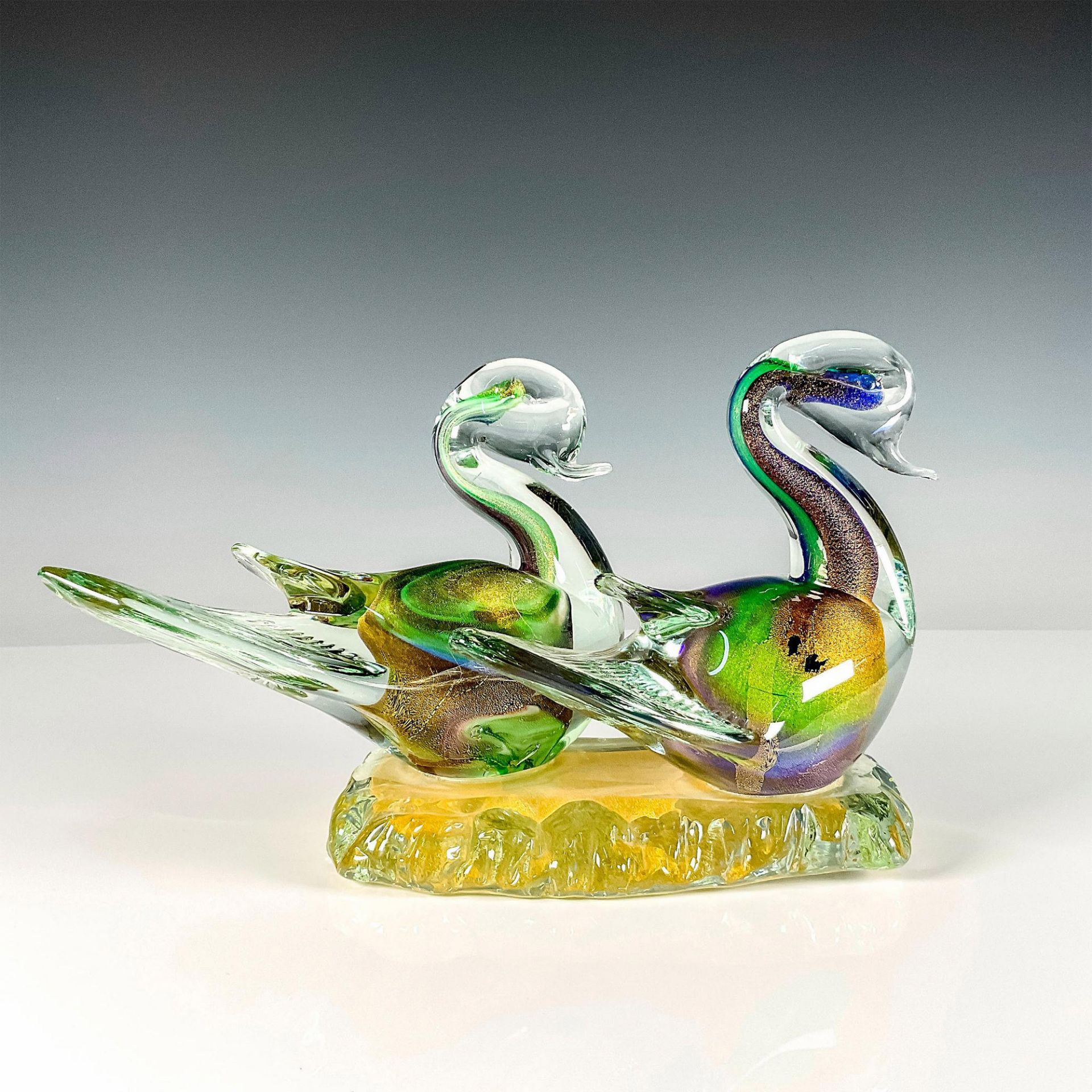 Murano Art Glass Ducks Sculpture - Image 2 of 4