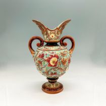 William Schiller & Son Majolica Double Spout Vase