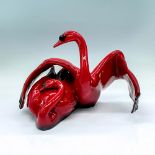 Royal Doulton Flambe Figurine, Nestling Down, Swans HN3538