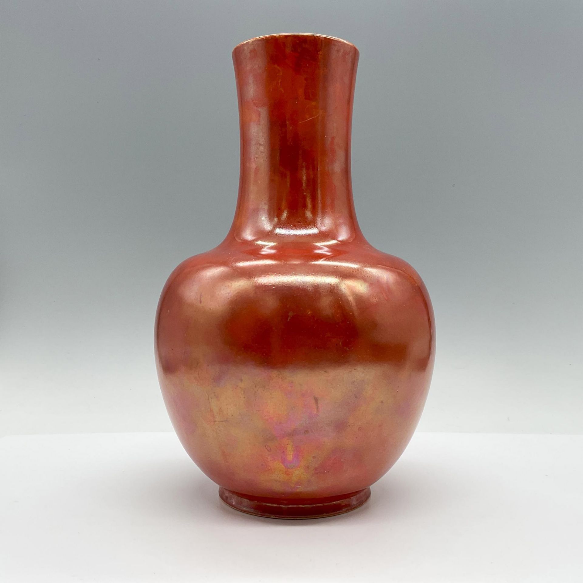 Ruskin Reddish-Orange Lustre Vase - Image 2 of 3