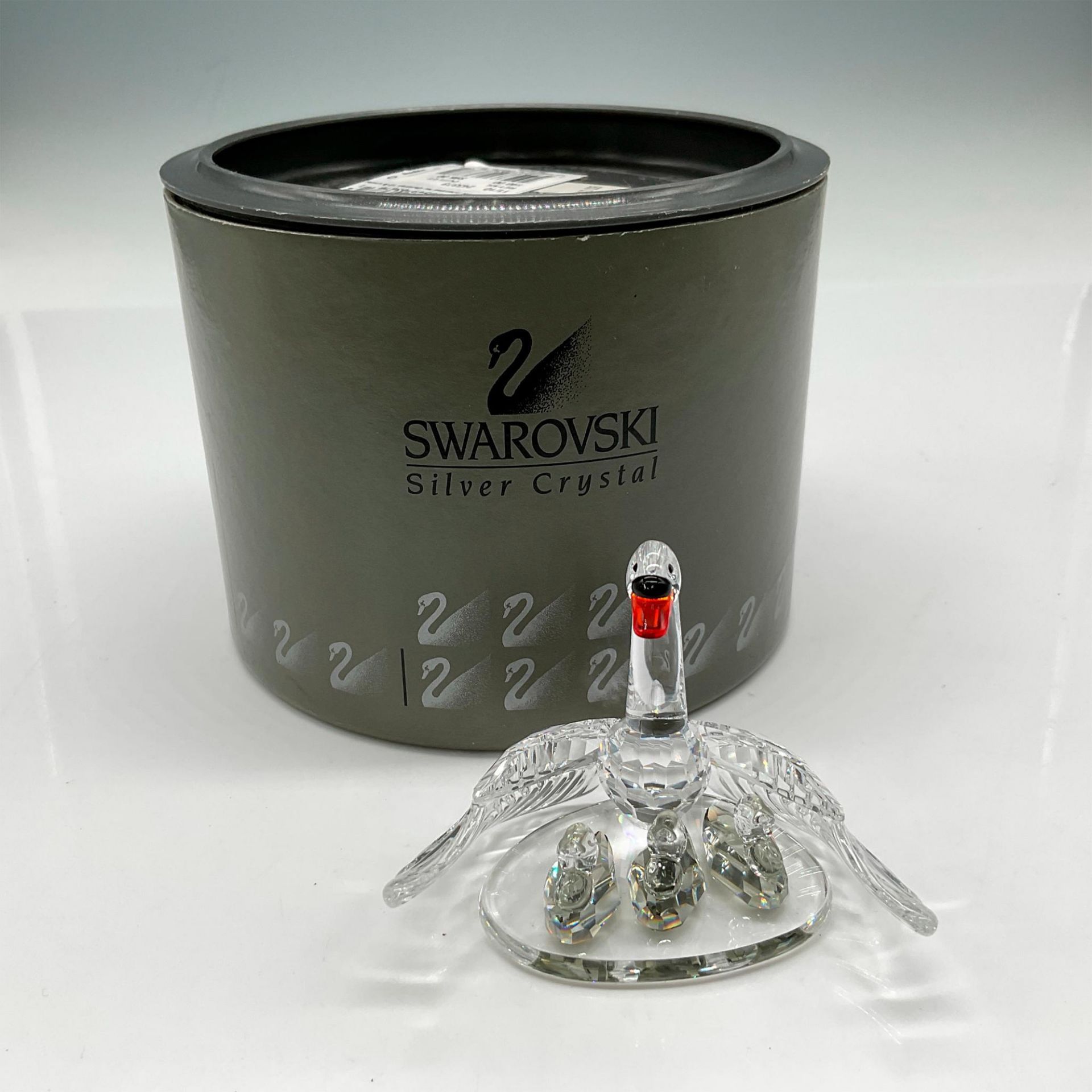 Swarovski Silver Crystal Figurine, Swan Family - Bild 4 aus 4