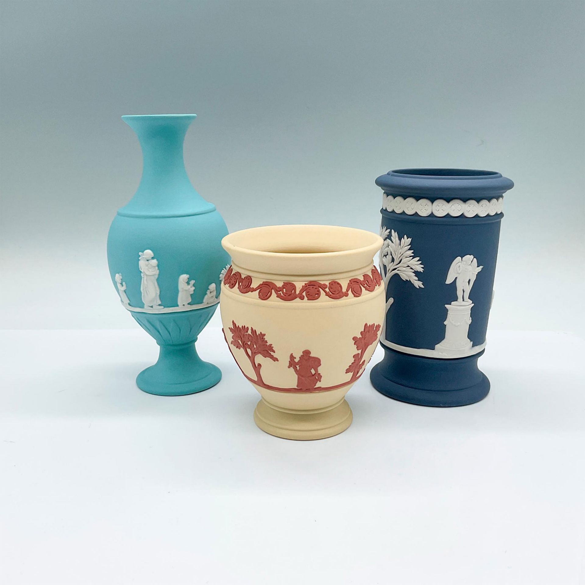 3pc Wedgwood Jasperware Vases - Image 2 of 3