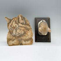 2pc Vintage Cat Board and Clipboard