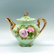 Vintage Lefton China Porcelain Heritage Green Teapot