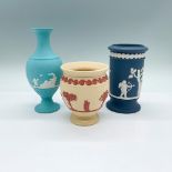 3pc Wedgwood Jasperware Vases