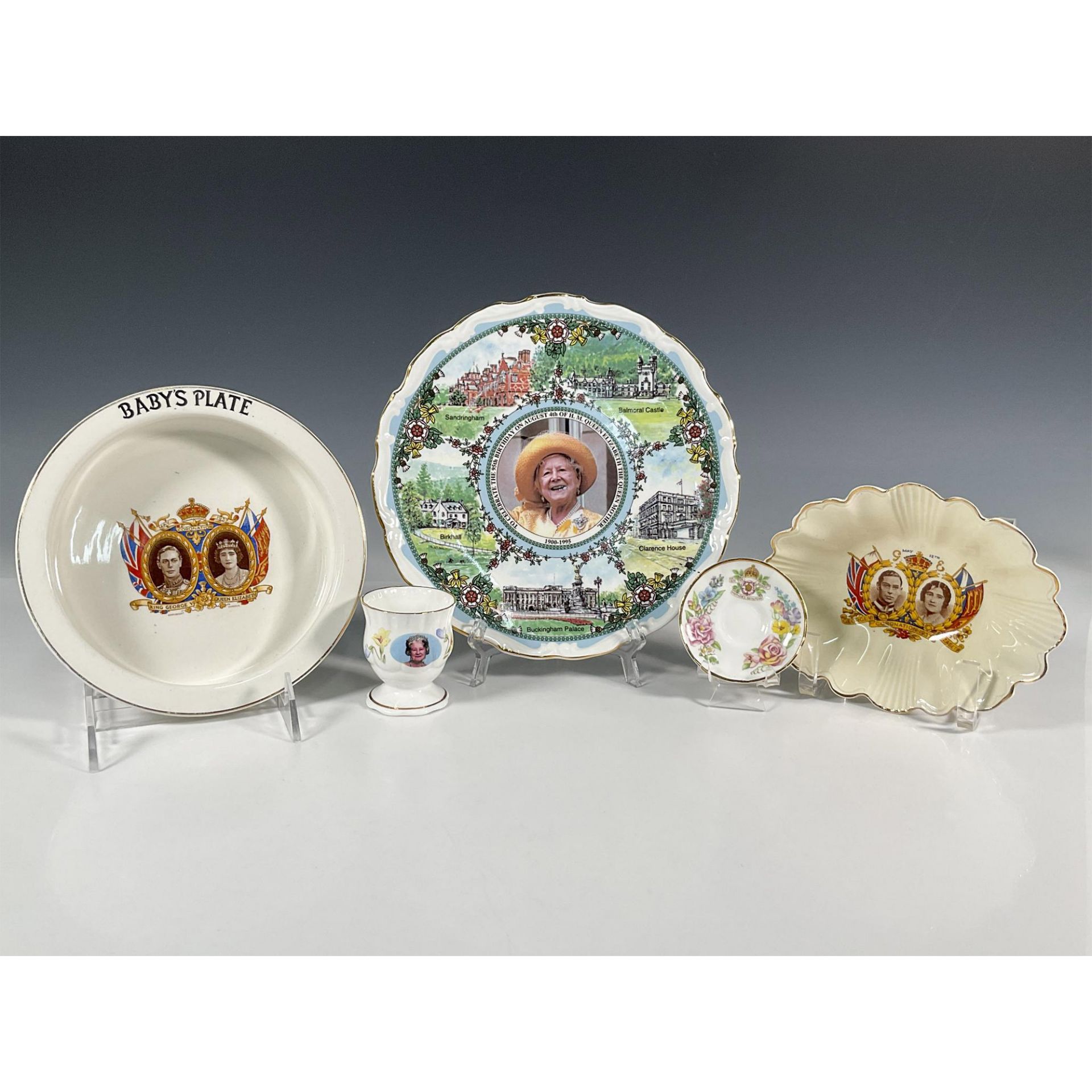 5pc Royal Commemorative Plates/Bowl/Dish, Queen Elizabeth I