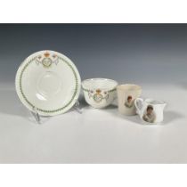 4pc English Porcelain King George and Queen Mary Tableware