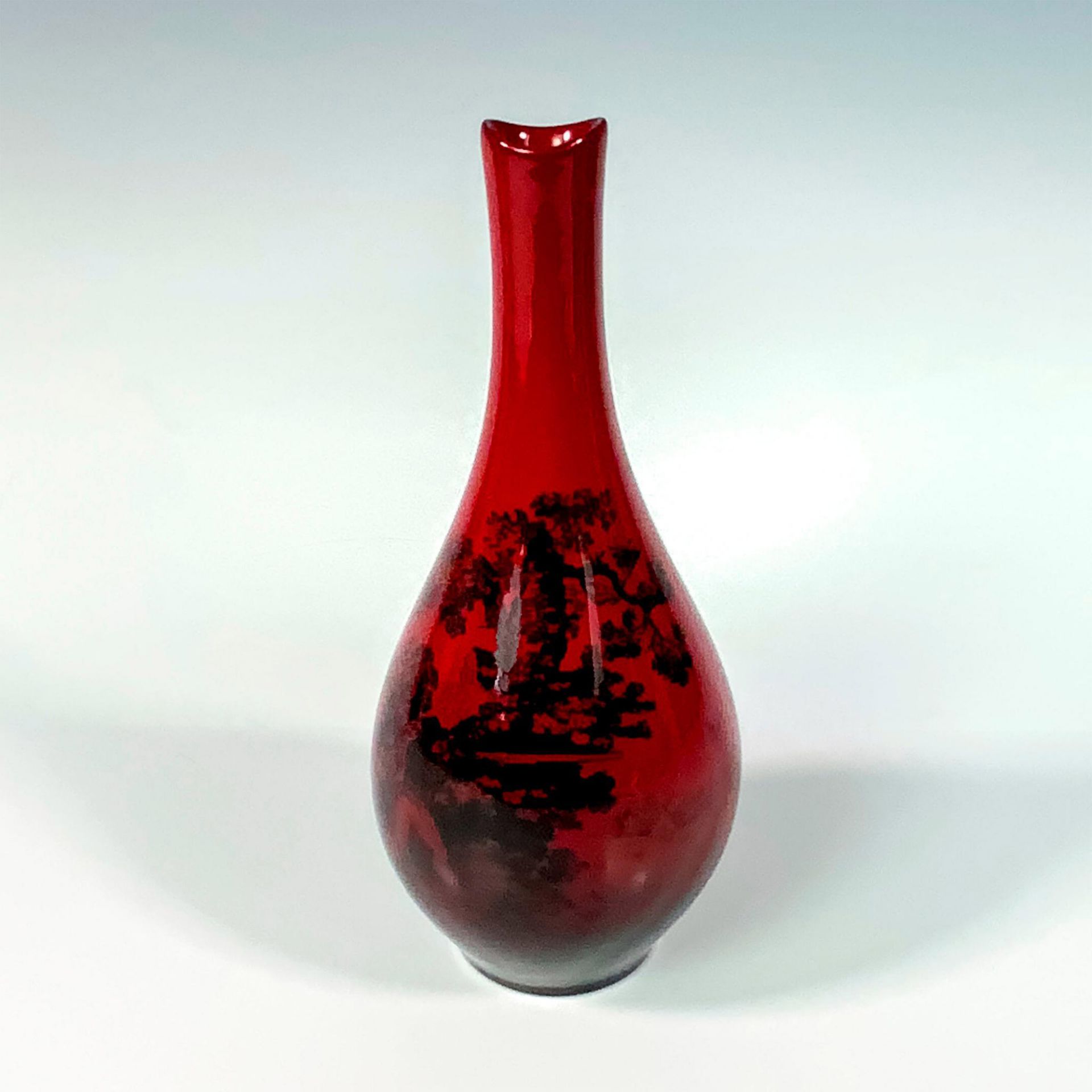 Royal Doulton Flambe Vase, Woodcut - Bild 2 aus 3