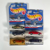5pc 1990s 1st Edition Hot Wheels Toy Cars