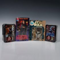 4pc Star Wars Memorabilia, Cards, Puzzle and Palpatine Model