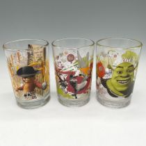 3pc McDonald's Shrek Movie Characters Drinking Glasses