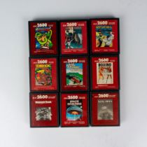 9 Assorted Atari 2600 Red Label Video Game Cartridges