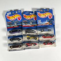 9pc Hot Wheels Cars, Tech Tones, Game Over, Dealers Choice