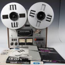 3pc Pioneer Model RT-1011L 1/4" Reel-to-reel Tape Deck with Maxwell Reels