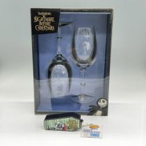 3pc Nightmare Before Christmas Wine Glasses and Gum Holder