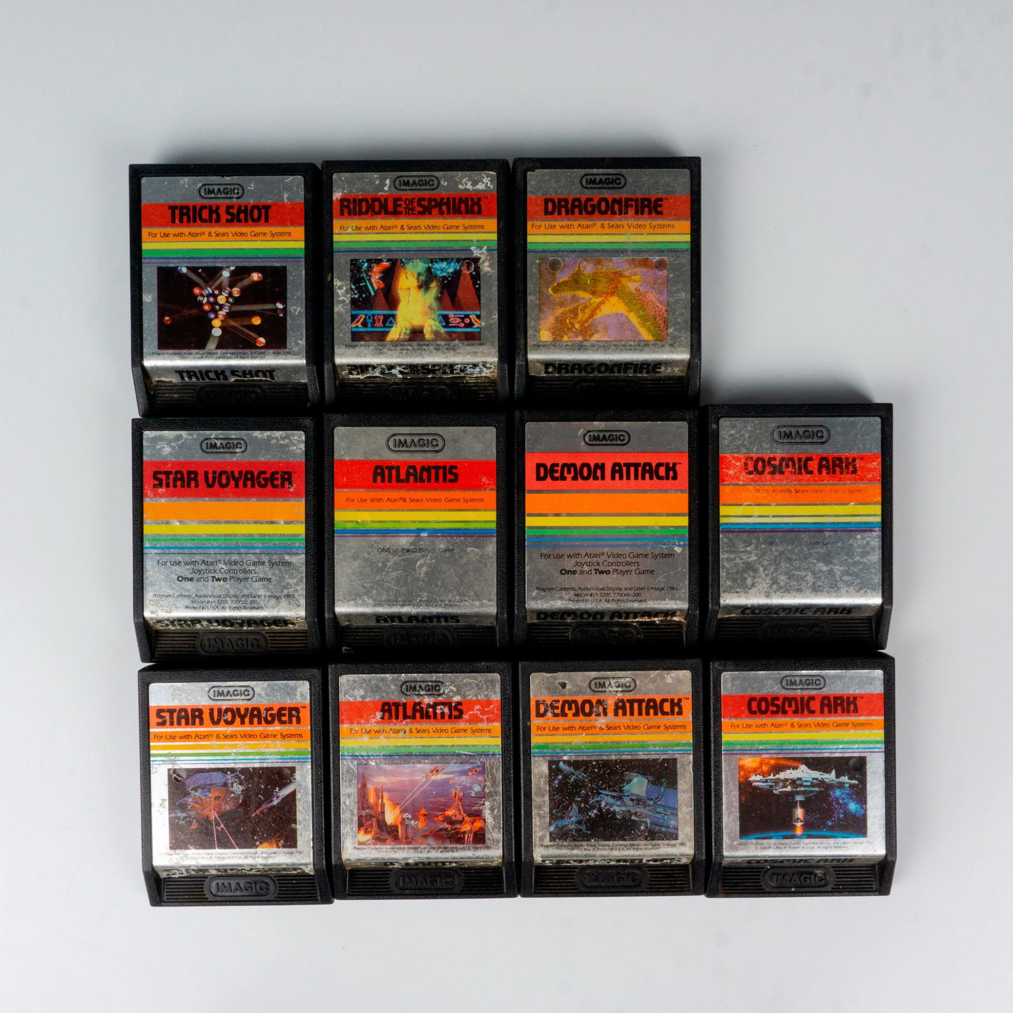 11 Assorted Atari Imagic Video Games Cartridges