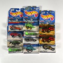 11pc Hot Wheels Cartoon Themed Toy Cars