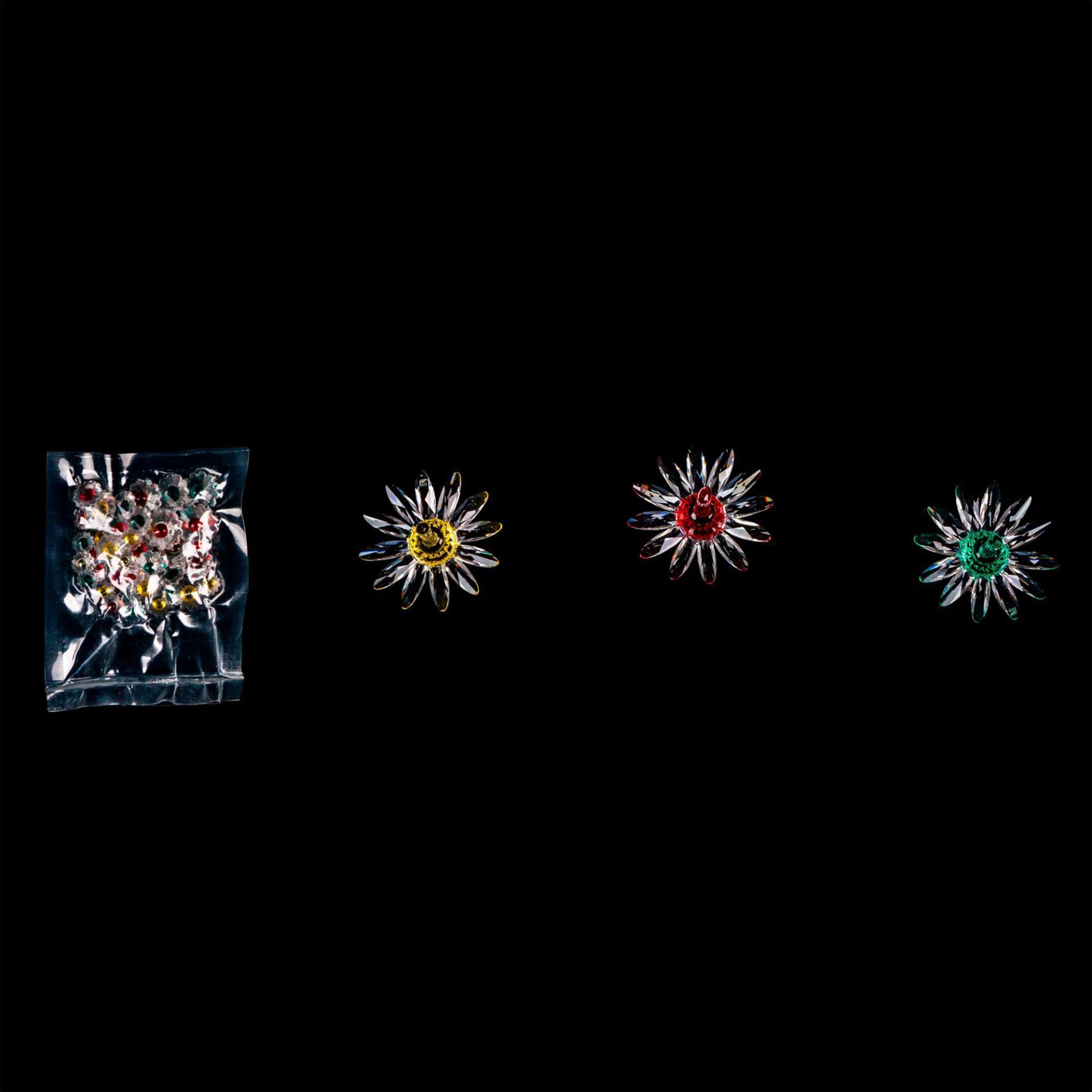 4pc Swarovski Crystal Figurines, Marguerites - Bild 2 aus 3