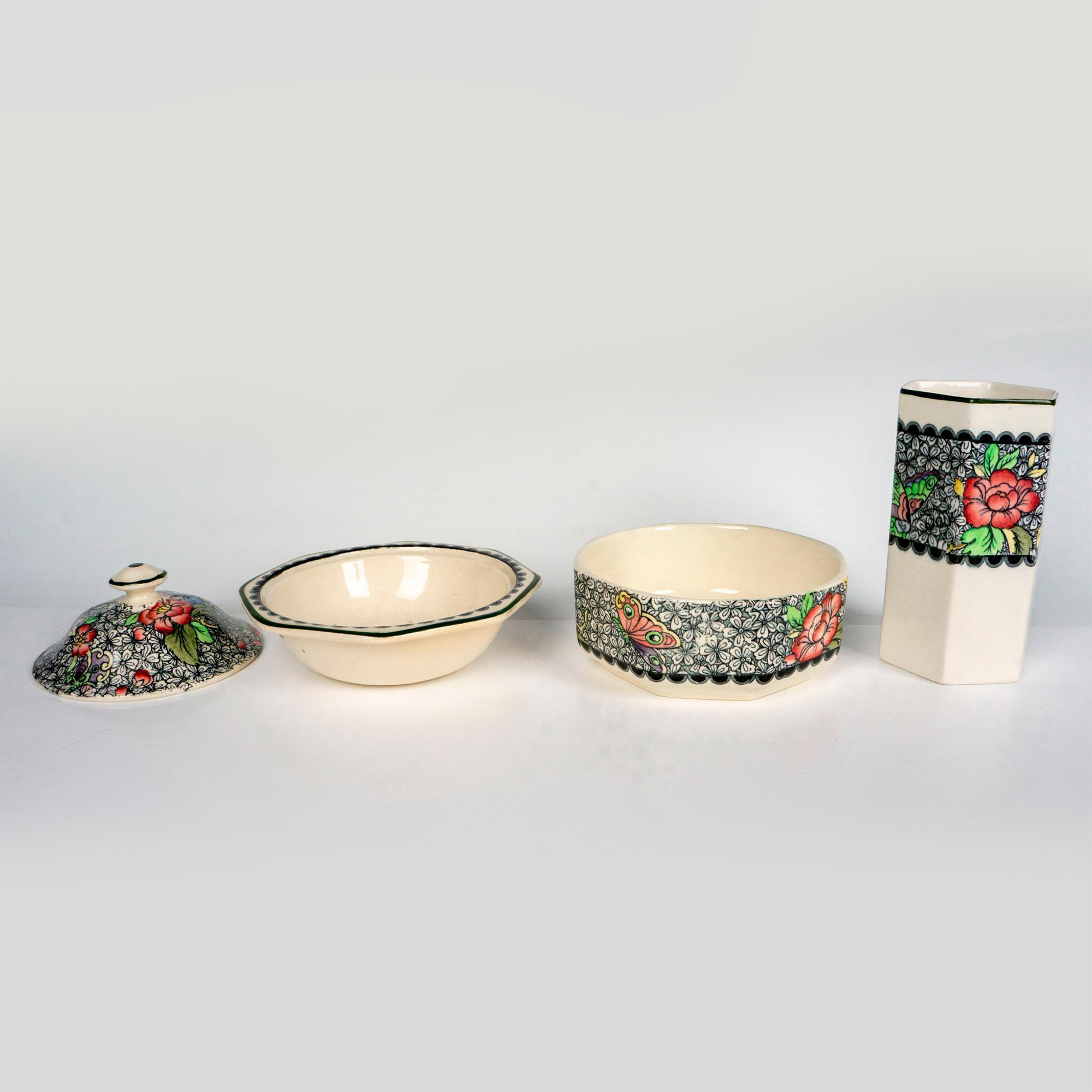 2pc Royal Doulton Series Ware Vase + Lidded Dish - Image 3 of 4