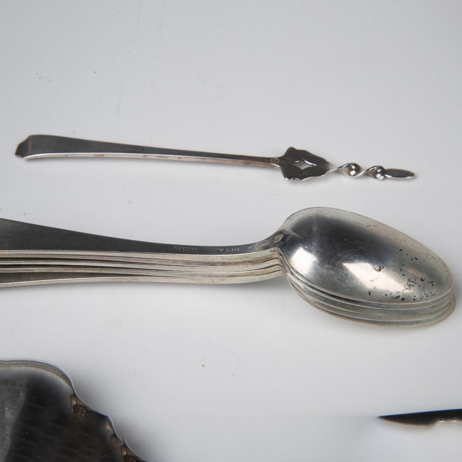 7pc Bailey, Banks, & Biddle Sterling Spoons & Butter Pick - Image 3 of 4
