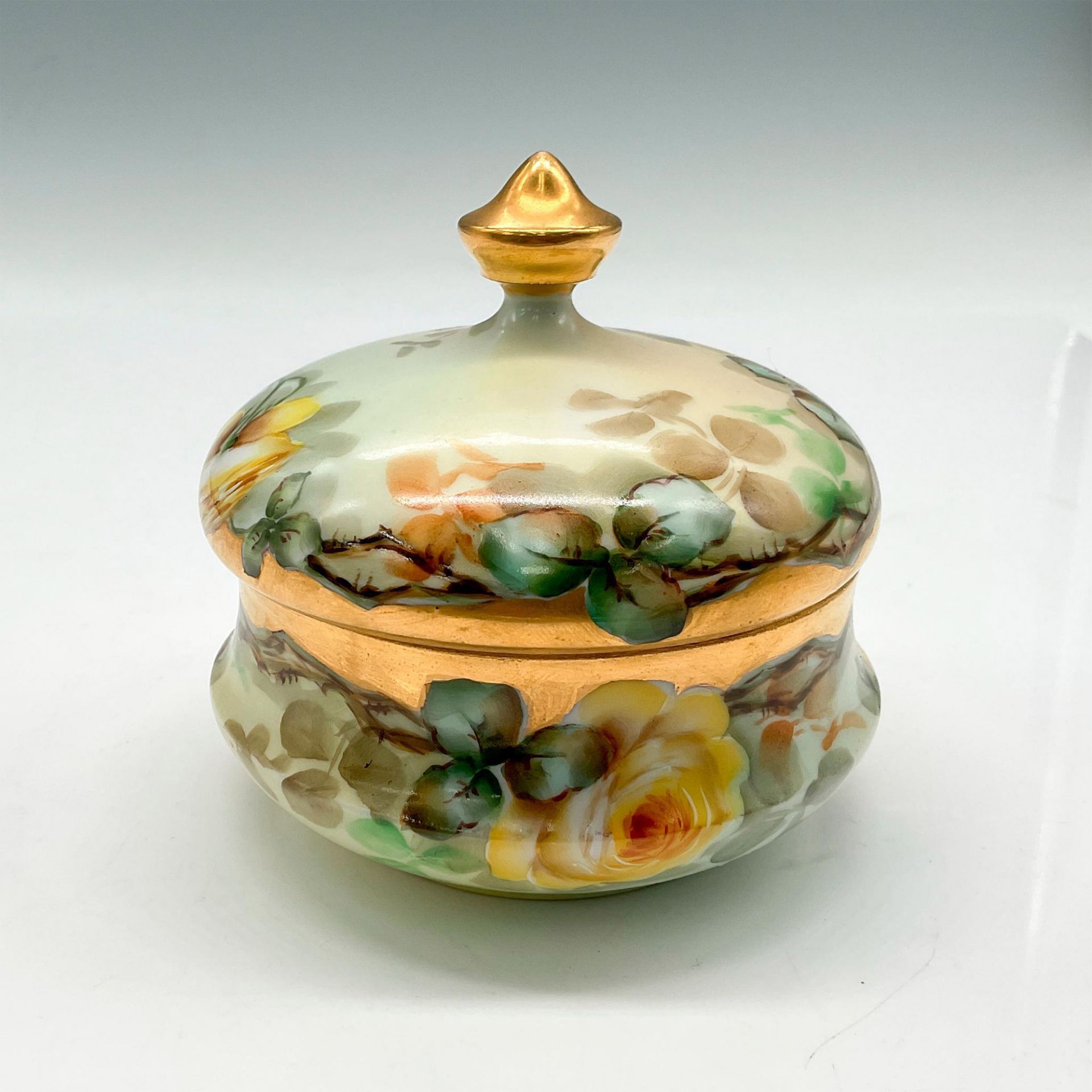 PL Limoges Porcelain Lidded Powder Bowl