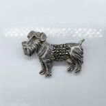 Vintage Sterling Silver Terrier Lapel Pin