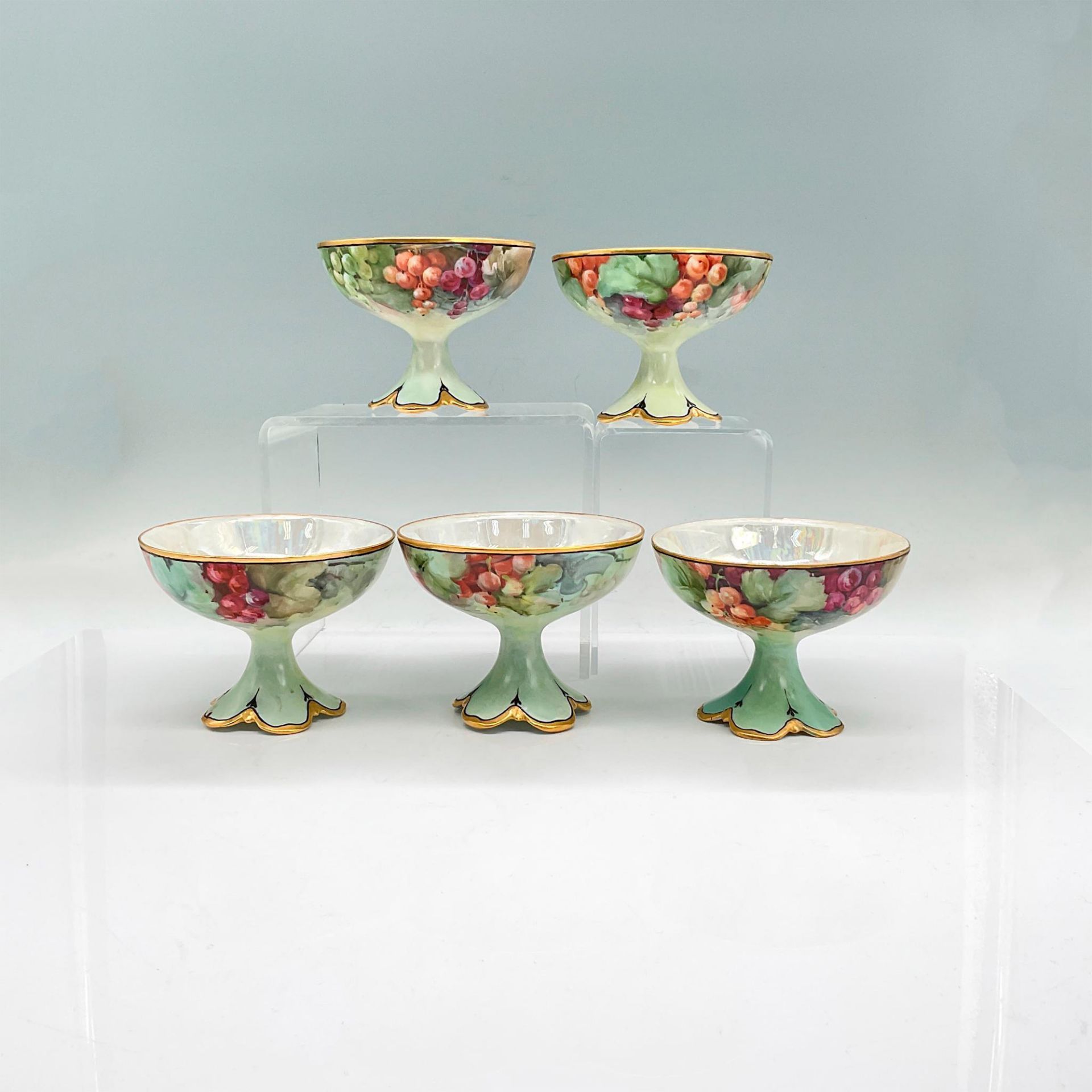 6pc Hutschenreuther Decorative Porcelain Bowl + 5 Cups - Bild 4 aus 10