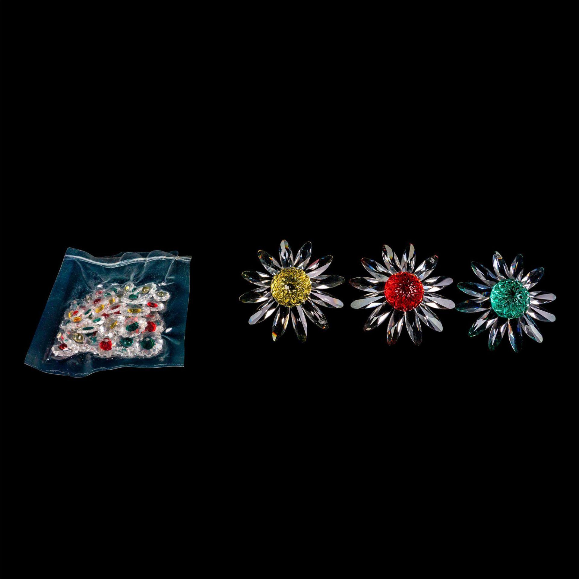 4pc Swarovski Crystal Figurines, Marguerites