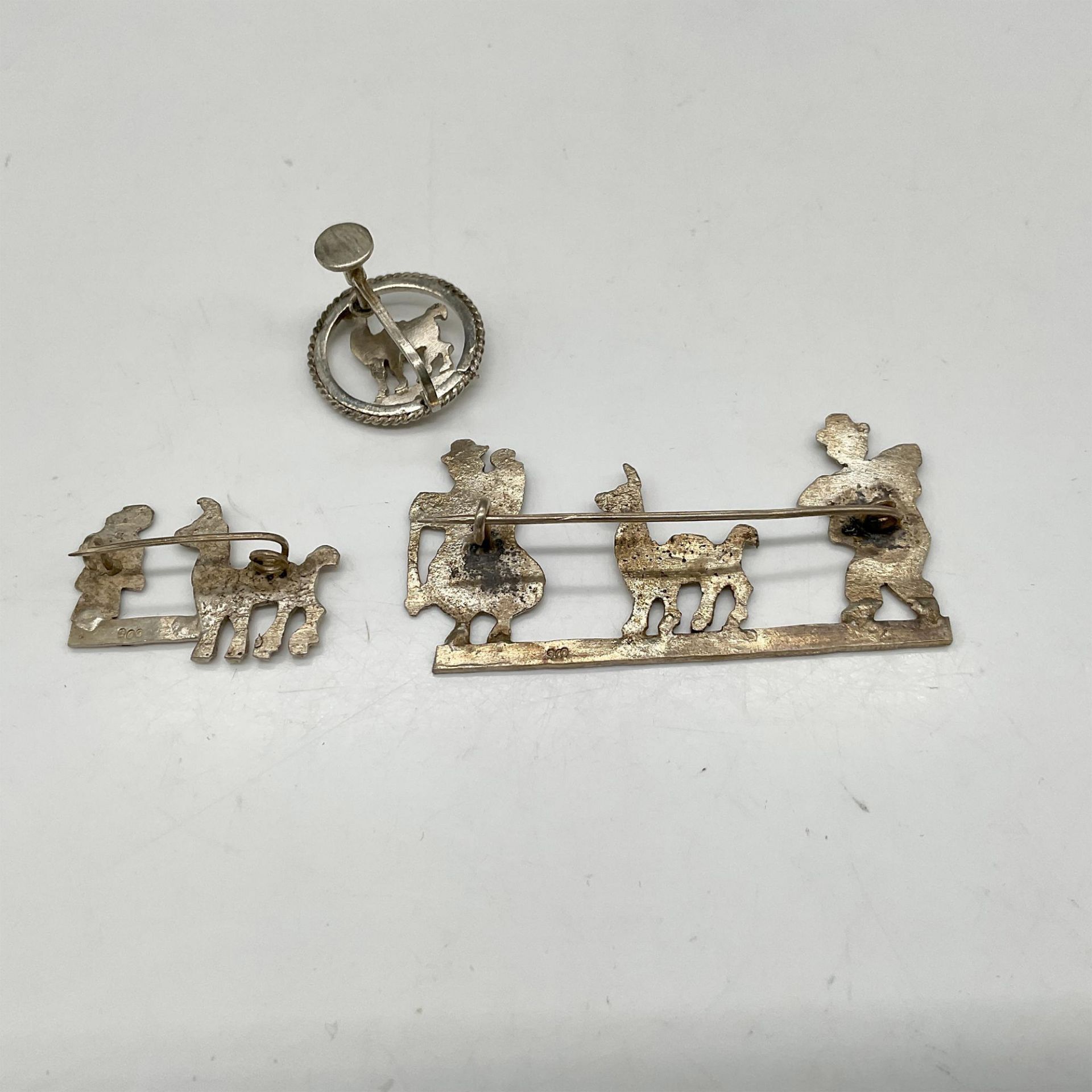 3pc Peruvian Silver Pins + Earring - Image 2 of 2