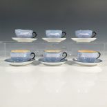 12pc Vintage Czechoslovakian Lusterware Cup and Saucer Set