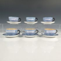 12pc Vintage Czechoslovakian Lusterware Cup and Saucer Set