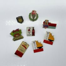 8pc Assorted Sports Memorabilia Lapel Pins