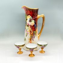 P&P Limoges Porcelain Pitcher, Grapes