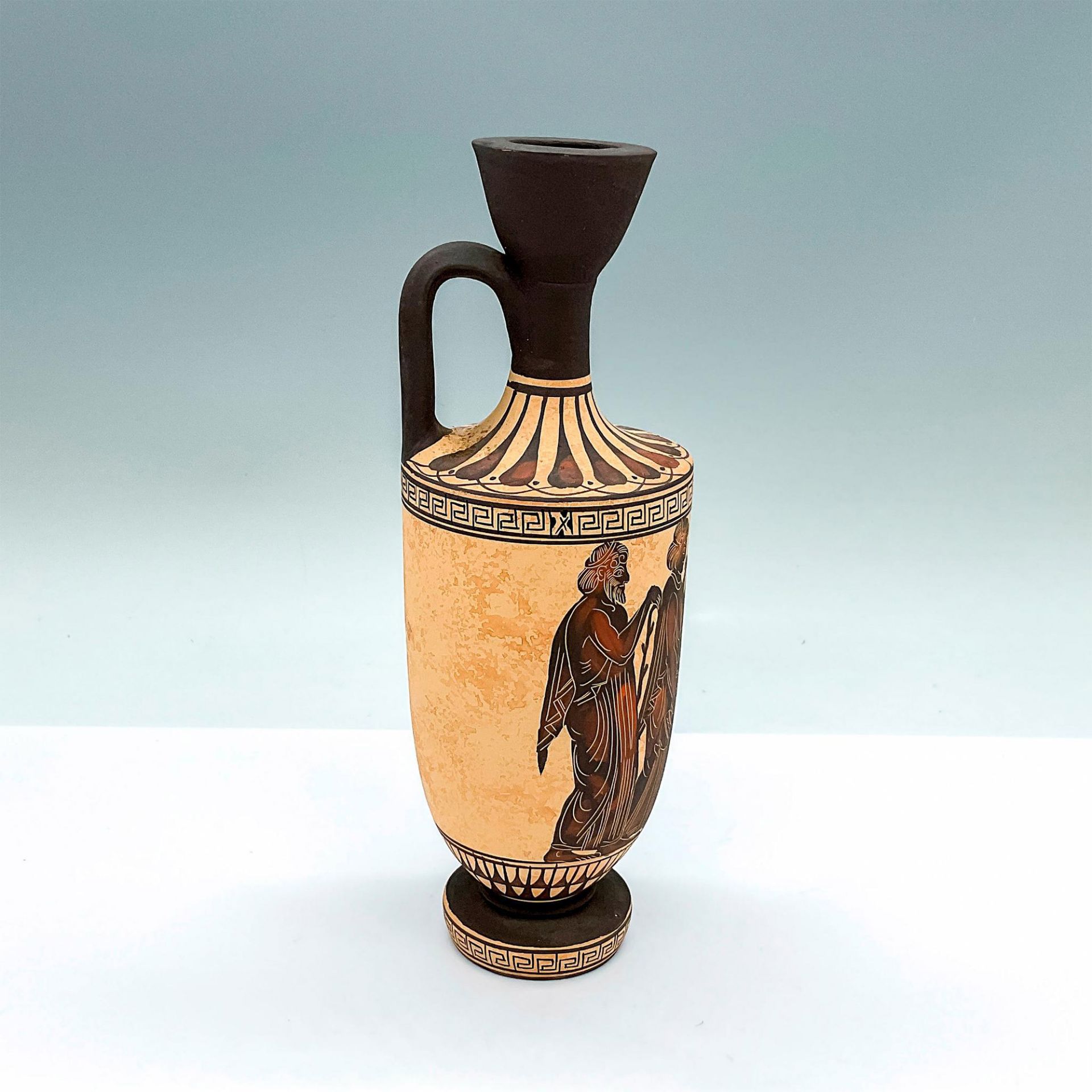 Vintage Greek Lekythos Style Pottery Pitcher - Bild 3 aus 4