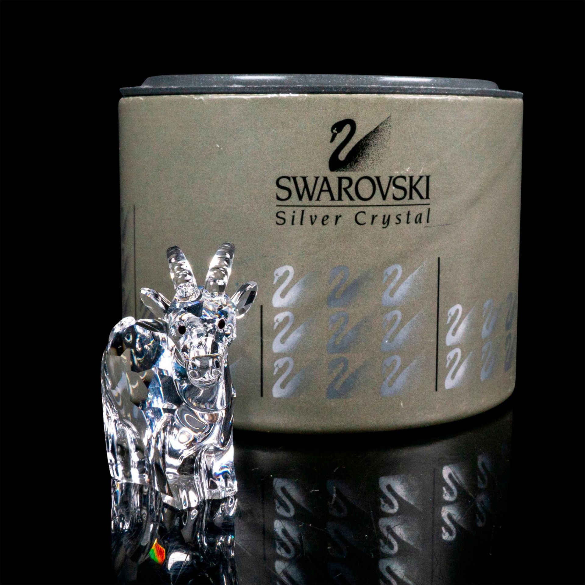 Swarovski Silver Crystal Figurine, Zodiac Goat - Image 4 of 4