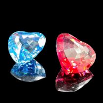 2pc Swarovski Crystal Paperweights