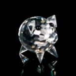 Swarovski Silver Crystal Figurine, Mini Pig