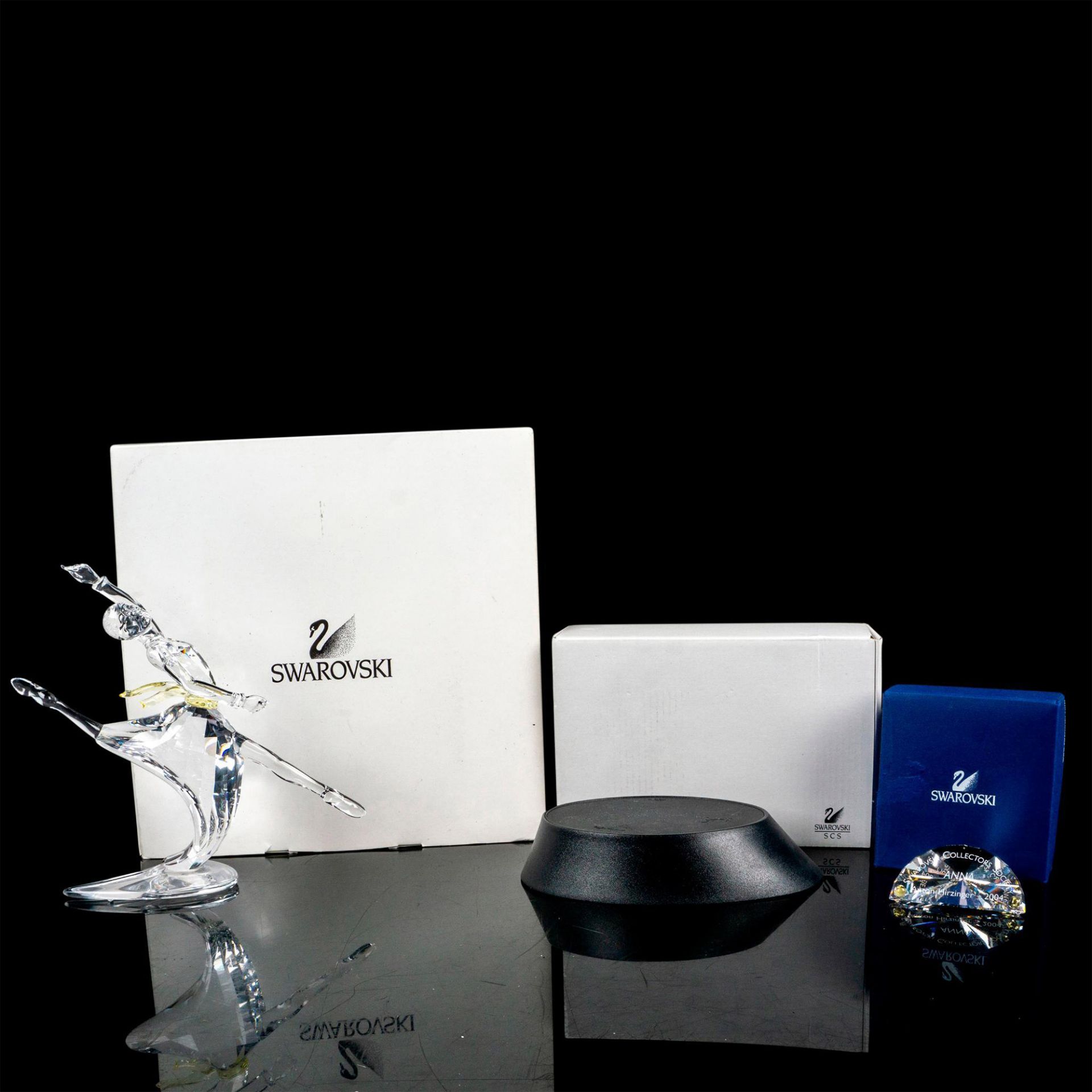 Anna Swarovski Crystal Figurine w/ Plaque and Base - Image 4 of 4