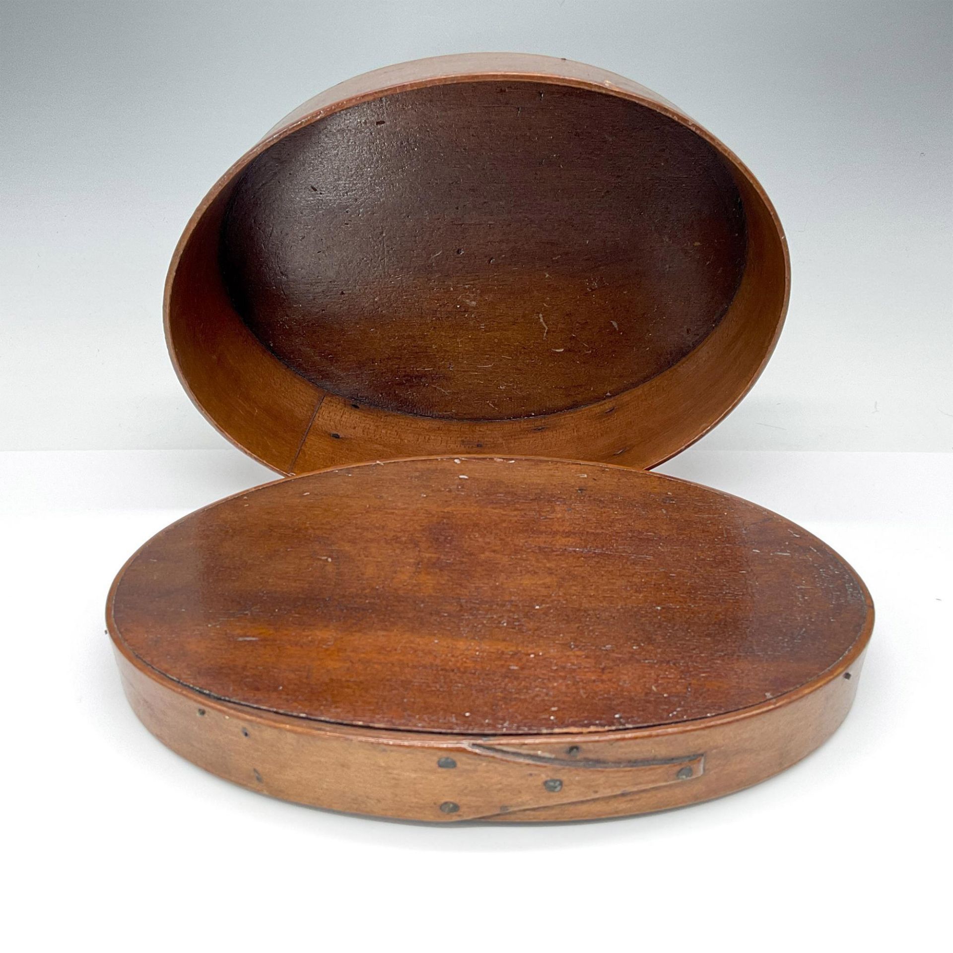 Shaker Oval Wood Box with Lid - Bild 4 aus 4