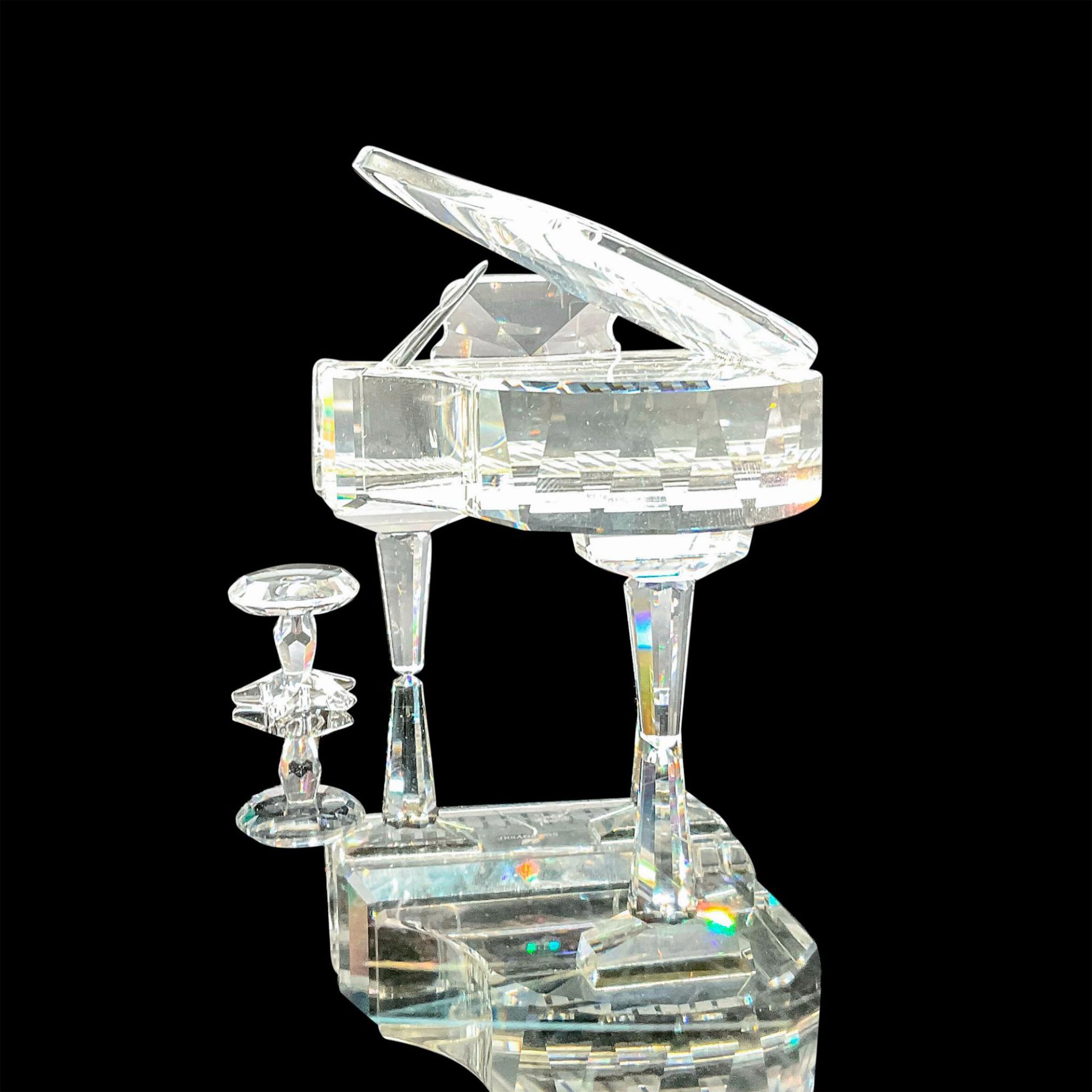Swarovski Silver Crystal Figurine, Grand Piano with Stool - Bild 3 aus 4